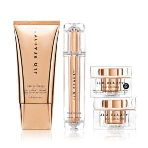 JLO BEAUTY That JLo Essentials Kit | Includes Serum, Cleanser, Cream and Broad Spectrum SPF, Gently Tightens, Protects & Hydrates Skin