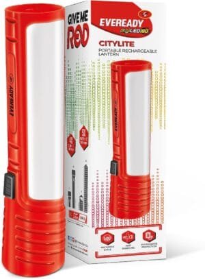 Eveready CITYLITE Multipurpose Emergency Rechargeable Lantern | HL50 | 2W Torch & 3W Lantern | Micro USB Fast Charging | Overcharge Protection | Powered by 3.7V Li-Ion Battery | Red, Blue & Green