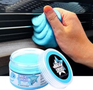 MAGIC SPRUCE Car Cleaning Gel Kit for Interior, Non Water Car Detailing Putty, Scented Car Dashboard Cleaner, Car Cleaning Products, Upholstery Dust Remover, Vent, Reusable PC Laptop, Keyboard Cleaner