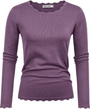 GRACE KARIN Women’s High Stretchy Long Sleeve Pullover Sweater Blouse Top