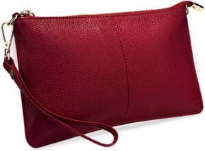 YALUXE Genuine Leather Wristlet Handbags Purses Cell Phone Pocket Clutch Wallet Crossbody Bags for Women