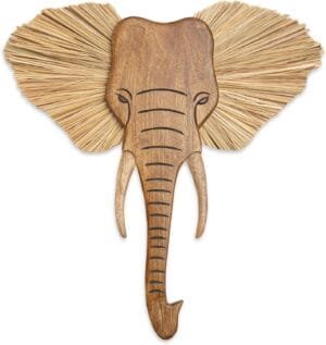 Crane Baby Safari Nursery Décor, Wooden Animal Wall Décor for Boys and Girls, Elephant, 21″ x 21″