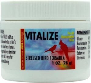 Morning Bird Vitalize, Supplement for Sick, Injured, or Stressed Caged Birds; Dehydration and Exhaustion Treatment for Parakeets, Cockatiels, Budgies, Finches, Canaries, and Parrots, 1 oz
