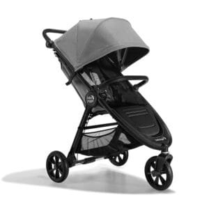 Baby Jogger City Mini GT2 All-Terrain, Lightweight Stroller with Forever Air Tires, One-Hand Fold, and All-Wheel Suspension, Pike Exclusive Includes Belly Bar, Leatherette Handlebar, & Premium Fabric