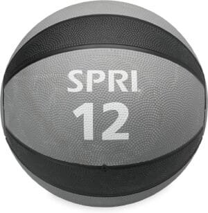 SPRI Medicine Ball – Exercise Workout Ball for Endurance Training – Thick Walled Heavy-Duty Textured Surface, Easy-to-Read Weight Label – Multi-Use Fitness Tool – Durable Construction