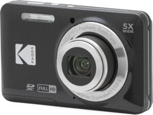 KODAK PIXPRO FZ55-BK 16MP CMOS Sensor Digital Camera 5X Optical Zoom 28mm Wide Angle 1080P Full HD Video 2.7″ LCD Vlogging Camera (Black)