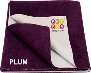 Waterproof Baby Bed Protector Dry Sheet for Born Babies (Medium (Pack of 1))(Plum)