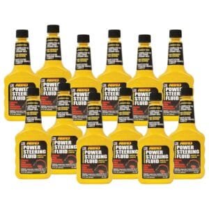 ABRO Power Steering Fluid, 12 oz., Smooth & Quiet Operation, Reduces Wear, Non-Foaming & Non-Corrosive, Year-Round Lubrication & Protection Against Leaks and Squealing (12)