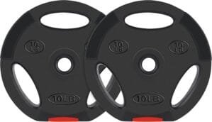 Vinyl Standard 1-Inch Plate Weight Plate for Strength Training and Weightlifting, Pairs or Sets