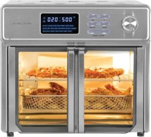 Kalorik MAXX® Digital Air Fryer Oven, 26 Quart, 10-in-1 Countertop Toaster Oven & Air Fryer Combo-21 Presets up to 500 degrees, Includes 9 Accessories & Cookbook