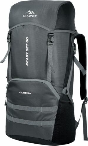 50 ltrs (70 Cms) Rucksack Backpack(B0BK1554BK_BLACK)