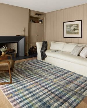 Loloi Chris Loves Julia Humphrey Collection HUM-04 Plum/Multi 7′-3” x 9′-3” .38″ Pile Height, Area Rug feat. CloudPile