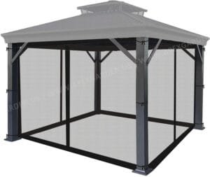 10-ft x 12-ft Gazebo Replacement Mosquito Screen Netting (Screen Net Only) (Black)