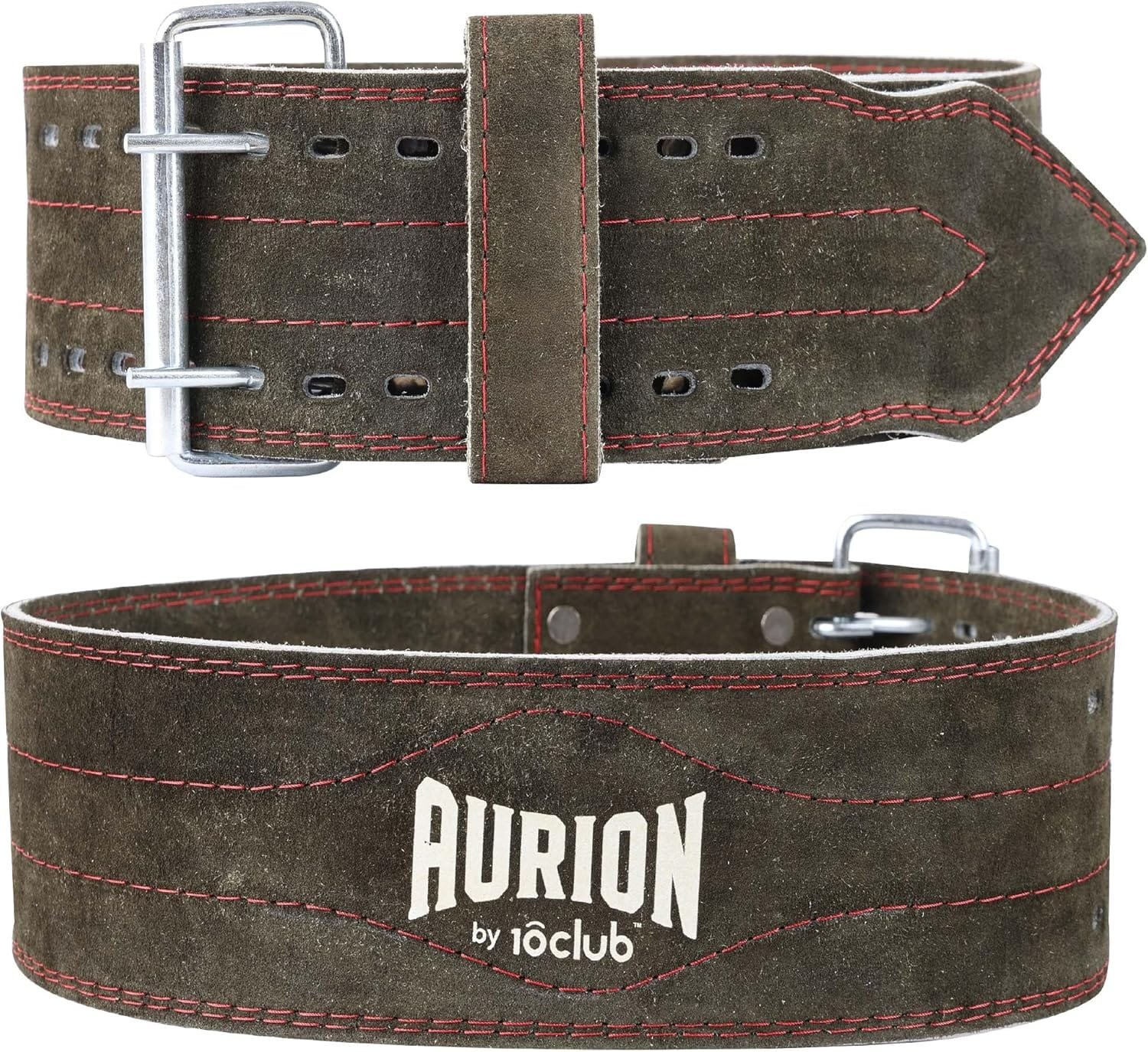 AURION Genuine Leather Pro Weight Lifting Belt For Men And Women Durable Comfortable & Adjustable With Buckle | Stabilizing Lower Back Support For Weightlifting