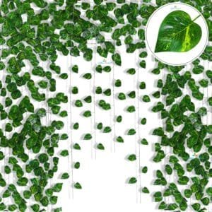 Pehvdkuq Artificial Money Plant Creepers with Green Leaves for Wall Hangings Room Decor and Aesthetic Home Interior Decoration (3 Strings, 7 Ft)