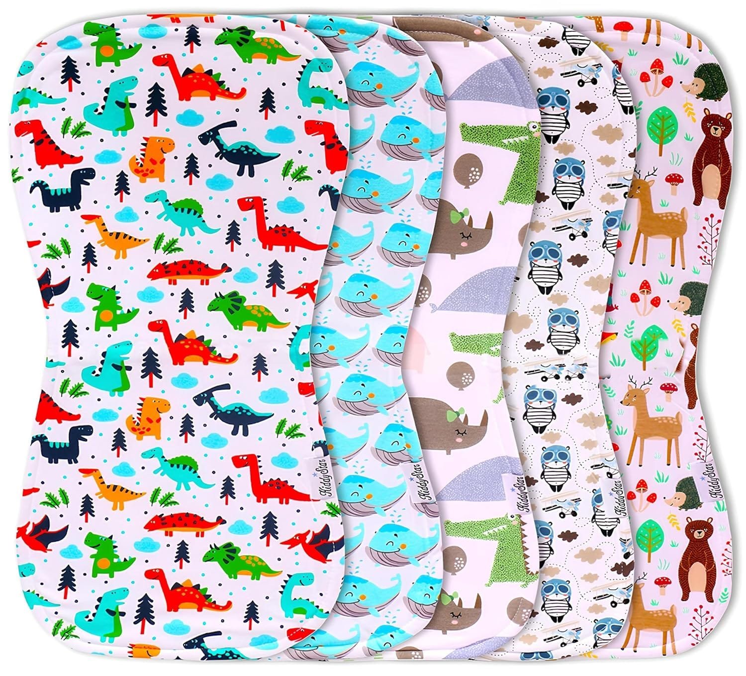 5-Pack Organic Cotton Burp Cloths, Hand Towel, Baby Towel, Washcloth – Absorbent, Multi-Purpose, Soft & Large