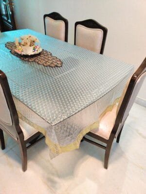 Vinyl 3D/Honeybee Translucent Tablecloth Protector Waterproof/Oil-Proof Plastic Rectangle Transparent Sheet Table Cover 54(inches) Width x 78(inches) Length