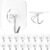 Solitude (20 Pcs PVC Heavy Duty Self Adhesive Stainless Hooks 13.2LB (Max), Transparent Waterproof and Oilproof Wall Hooks for Kitchen Bathroom Shower Door Outdoor Home Improvement Utility Hook
