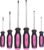 Magnetic Screwdrivers Set, 6 Pieces Slotted & Phillips Screwdriver with Permanent Magnetic Tips, Ergonomic Comfortable Handle,Rust Resistant Heavy Duty DIY Hand Tool Kit for Craftsman Repairing, Pink