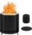 BRIAN & DANY Tabletop Solo Fire Pit with Stand, Smokeless Firepit for Outside, Stainless Steel Stove Bonfire, Fueled by Pellets or Wood, Includes Travel Bag & Fireproof Mat -8.6in x 10in,Black