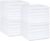 Amazon Basics 100% Cotton Washcloths for Bathroom, Fast Drying Salon Towels, Soft and Highly Absorbent, 24-Pack, White, 12 x 12 inches