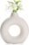 SPHINX Ceramic Donut Vase, Flower Vase Pampas Grass Vase, Vase Home Decor Centrepiece Decor for Home, Office, or Gifts-Vase Only – (White Matt Speckled, 6 in – 1 Pc)