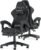 Bigzzia Gaming Chair with Footrest, Ergonomic Computer Game Chairs, Headrest and Lumbar Support, Adjustable Height, Reclining, Racing Style, and 360°Swivel Seat, Black
