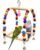 Bird Toys Parrot Swing Toy with Colorful Wooden Beads Bells and Pet Bird Cage Hammock Hanging Chew Toys for Small Parakeets Cockatiels, Conures, Macaws, Lovebirds, Finches