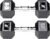 Rubber Coated Hex Fixed Dumbbells, Set of 2