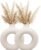 White Vase/Office Desk/Flower Vase/Pampas Grass Vase/Reinforced Ceramic Vase/Round Shaped Vase Home Decor Centrepiece/Decor Showpiece (Donut Vase-6 in (Pack of 2))