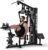 Mikolo Home Gym, Workout Station with 150LBS Weight Stack, Multifunctional Home Gym Equipment with Pulley System for Full Body Strength Training