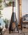 63 inch Tall Chiminea Outdoor Fireplace for Backyard and Patio – Wood Burning Rocket Fire Pit