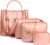Mammon Women’s Handbag (Set of 4) (4L-bib-Bpink_Pink)