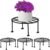 Pivalo Round Plant Stand Galvanised Metal Gamla Support Corner Rack Display Shelf Indoor & Outdoor Flower Pot Holder for Planters Home Garden Balcony Decoration (Pack of 4, Black)