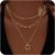 Layered Gold Necklaces for Women,Stackable Dainty 14K Gold Silver Plated Trendy Circle Paperclip Chain Pendant Choker Necklace,Simpl Diamond Cross Bow Jewelry Set Gifts for Women