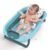 Bbay Bath Tub for 0-3 Years/New Born Baby Foldable Bathtub with Bathing Bather Cushion Chair, Fast Drainage, Space Saving, Bath Tub for Kids Girls & Boys.