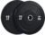 ZELUS Weight Plate Set of 2, Twin 2″ Bumper Plates for Strength and Training Fitness, Olympic Weight Set with Rubber Barbell Dumbbell Plates Stainless Steel Inserts for Pro or Home Gyms