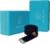 Wiselife Teal Yoga Block Set + Blue Yoga Belt, Yoga Brick (Set of 2, Extra Large Size), Yoga Stretch Belt/Strap (Navy Blue, 8 Feet Long), Yoga Starters Kit, Yoga Accessories, Yoga Props