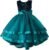 Embroidery Sequence Baby Frock for Kid Girls, Blue, 6 Years-7 Years