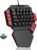 MageGee One Handed Professional Gaming Keyboard, RGB Backlit 35 Keys Mini Wired Mechanical Keyboard with Blue Switch for PC Gamer, Support 6 Macro Keys – Black/Red