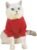 Cat Sweaters Shirts for Cats – Hairless Cat Cotton Tshirts Pet Clothes – Pullover Kitten T-Shirts with Sleeves – Cats & Small Dogs Apparel (Red, Large)