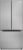 KoolMore KM-RERFDSS-18C 30-Inch and 18.5 cu. ft. Counter Depth French Refrigerator with Three Doors and Deep Freezer in Stainless-Steel, Silver