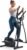 Sunny Health & Fitness 2-in-1 Smart Upright Elliptical Full-Body Exerciser w/Pulse Sensors, Home Cross-Training Cardio Workout Machine, Free SunnyFit App Bluetooth Link, Optional Long Stride Length