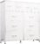 WLIVE White Dresser for Bedroom with 10 Drawers, Tall Chest of Drawers for Bedroom, Storage Drawer Unit, Organizer Unit for Hallway, Closet