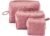 Nestasia Multipurpose Set of 3 Cosmetic Bags for Storage, Travel Kit, Makeup Pouches, Toiletry Bag of Different Sizes, Pink