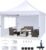 COBIZI Canopy 10×10 Pop Up Canopy Tent with 3 Sidewalls, Commercial Party Tent Ez Waterproof Outdoor Instant Gazebo UV 50+ Event Shelter, Garden Tents for Parties Camping with Sandbags,White