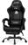 N-GEN GAMING Video Gaming Chair with Footrest High Back Ergonomic Comfortable Office Computer Desk with Lumbar Support Height Adjustable with PU Leather Recliner for Adults Women Men (Black)