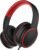RORSOU R10 Over-Ear Headphones with Microphone, Lightweight Folding Stereo Bass Headphones with 1.5M No-Tangle Cord, Portable Wired Headphones for Smartphone Tablet Computer MP3 / 4 (Black)