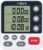 Dual Kitchen Timer Digital – 3 Channel Timer for Cooking with Alarm, Large Display, Magnetic Back, Replaceable 3A Battery, Loud Food Timer, Modern White Design for Multi Timing Needs
