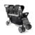 Gaggle by Foundations Compass 3 Seat Stroller | Tandem Triple Stroller for Infant and 2 Toddlers | Lightweight | Foot Brake | Shock-Absorbing All-Terrain Wheels | Easy Folding | Black
